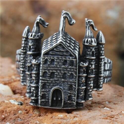 1pc!! Newest Magic School Ring 316L Stainless Steel Hot Selling Cool Building Ring