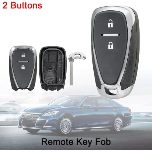 2 Buttons Smart Remote Car Key Shell Auto Key Fob Body Housing Case Replacement for Chevrolet Cruze Malibu Camaro Cars