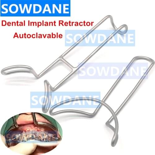 2 pcs Dental Implant Vestibulum Retractor Large Mouth Gag Opener Teeth Retractor Dentist Surgical Instrument Tooth Whitening