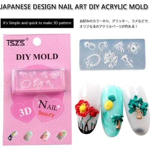 8pcs/lot Q series(Q47-Q53) DIY Nail art Tips Bowknot Mermaid 3D UV GEL Acrylic Silicon Mould Set Design