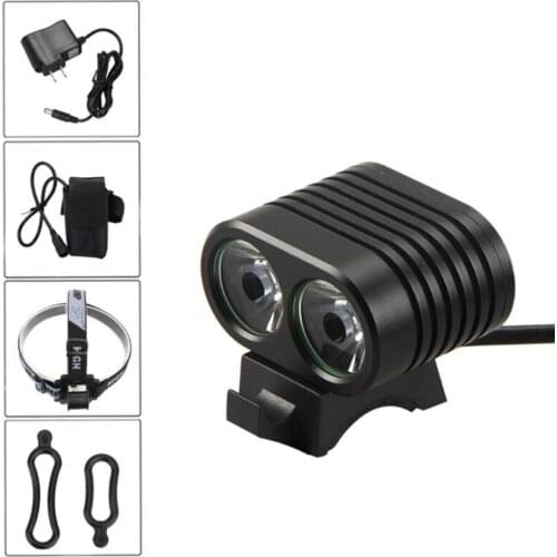 8000 Lumen 2x T6 Led Cycling Bicycle Front Light 2x T6 LED Cycling Lamp Cycling Accessories