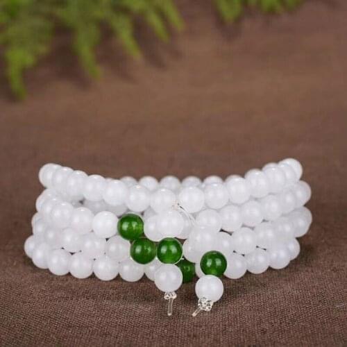 Natural Xinjiang Hetian white jade Golden silk jade Hand-carved pumpkin bracelet for women jade 6mm beads gemstone bracelets