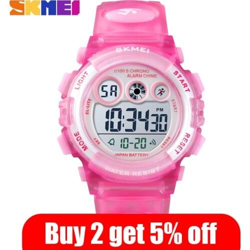 SKMEI 1451 Children Electronic Digital Watch Stopwatch Chronograph Watches 5Bar Waterproof Kids Wristwatch For Boys Girls Clock