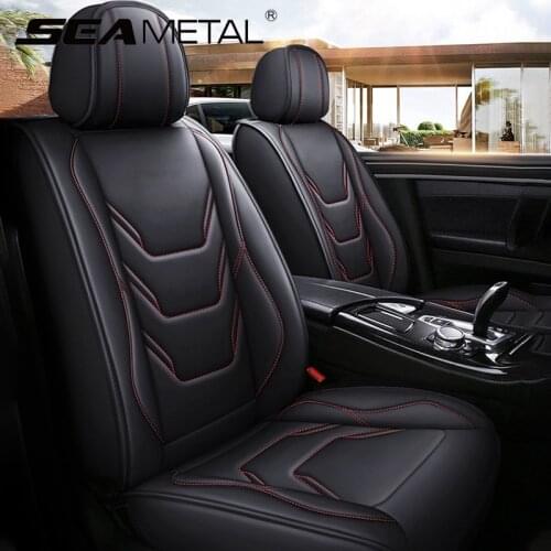 Luxury Car Seat Cover Artificial Leather Seat Protector Interior Automobiles Seats Cushion Mat Four Season Chair Cover Accessori