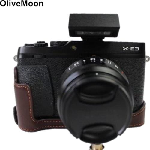 Battery Openning Genuine Leather Camera Case For Fujifilm Fuji XE3 X-E3 Camera Hald Body Cover Black/Brown/Coffe