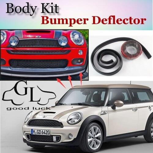 Bumper Lip Deflector Lips For Mini Clubman Front Spoiler Skirt For TopGear Fans to Car Tuning View / Body Kit Wing / Strip