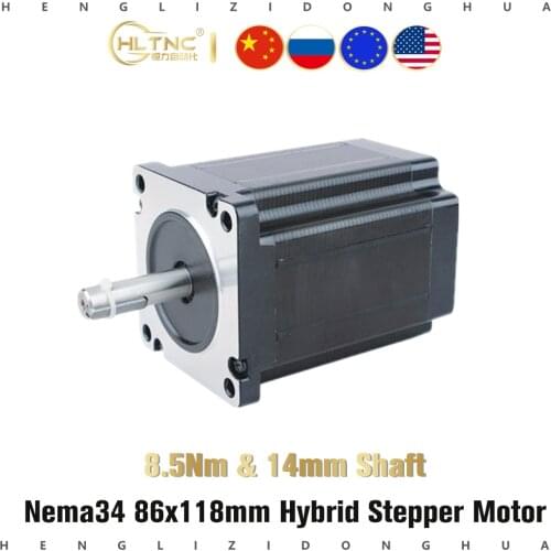 86mm Nema 34 Stepper motor 118 mm body length 8.5N.m torque from China good quality