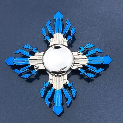 Metal Electroplate Fidget Spinner Alloy Zinc Tri Finger Focus Hand Spinner Mute R188 Smooth Bearing Toys For Children Adult Toys