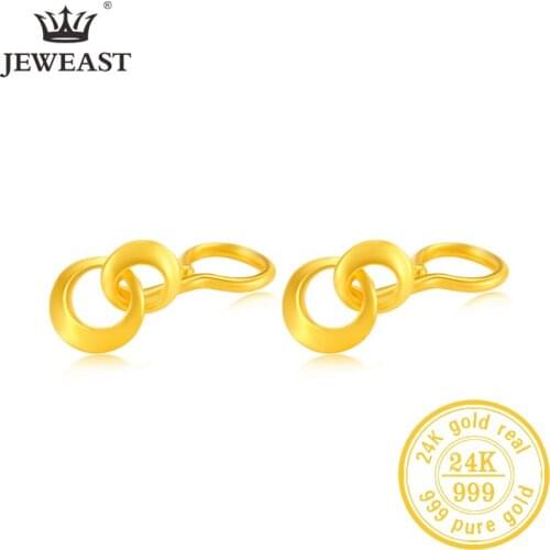 JJJ 24K Pure Gold Earring Real AU 999 Solid Gold Earrings Nice Good Hollow Tassel Upscale Trendy Fine Jewelry Hot Sell New 2020