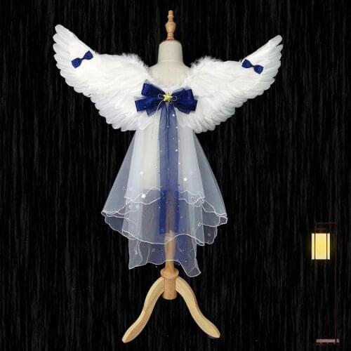 Angel feather wing costume Christmas Halloween costume stage props princess back decoration