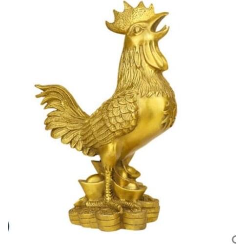 17CM A COPPER ORNAMENTS LUCKY CHICKEN ROOSTER ROOSTER COPPER GOLD LUCKY CHICKEN DEFENDS THE ROTTEN PEACH AFFAIR