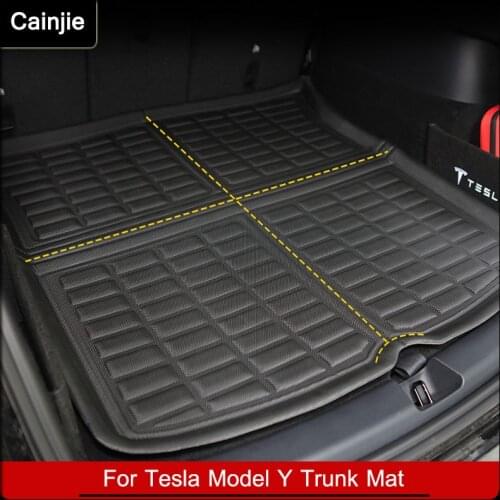 New! Model Y 2021 Trunk Mat TPE Dustproof Mats For Tesla Model Y Accessories Car Trunk Mats Dirt Resistant Waterproof Pad