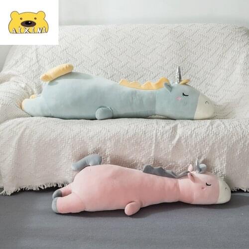 Soft Toys Cute Unicorn Plush Toy Long Pillow Hug Stuffed Animal Sofa Decor Kawaii Pillow Gift Cute Plush Unicorn Stuffed Toys