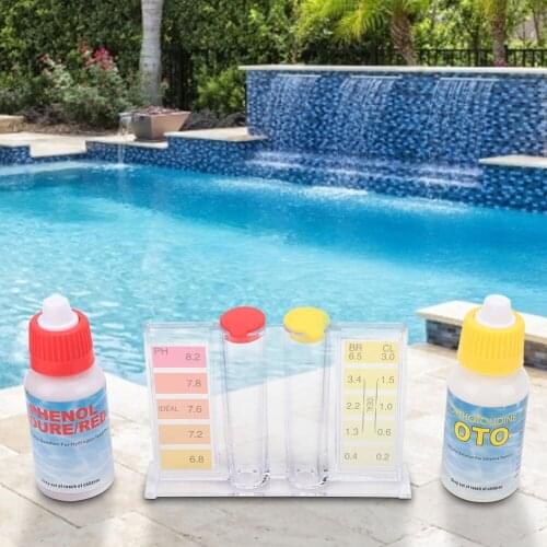 PH Chlorine Testing Kit Water Quality Test Box Accessories For Swimming Pool Dedicated Test Kit Accessories