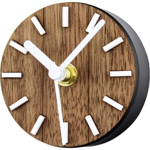 Home Wall Decoration Kitchen Refrigerator Wall Clock Reloj De Pared Retro Kitchen Simple Small Round Sticker Wall Clock
