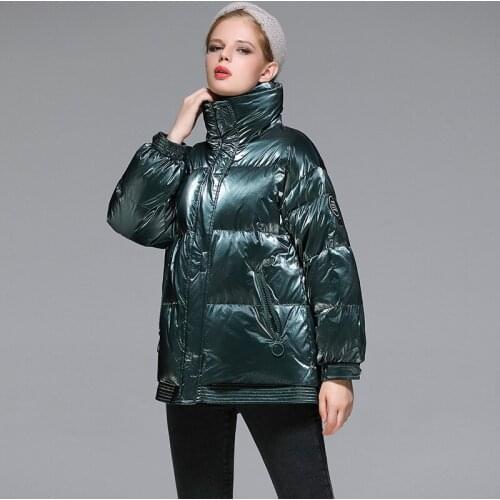 New winter Korean fashion womens clothing 90 white duck down stand collar thickened warm down jacket womens jacket