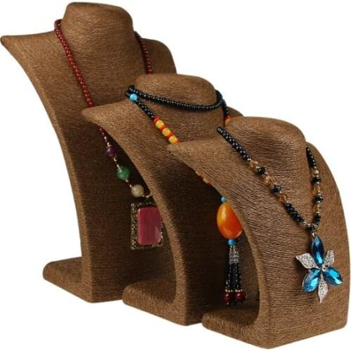 New Arrival S/M/L 6 Colors Woman Rope Mannequin Necklaces Bust Stand Bust Jewelry Display Stand Shelf Holder Wholesale Price