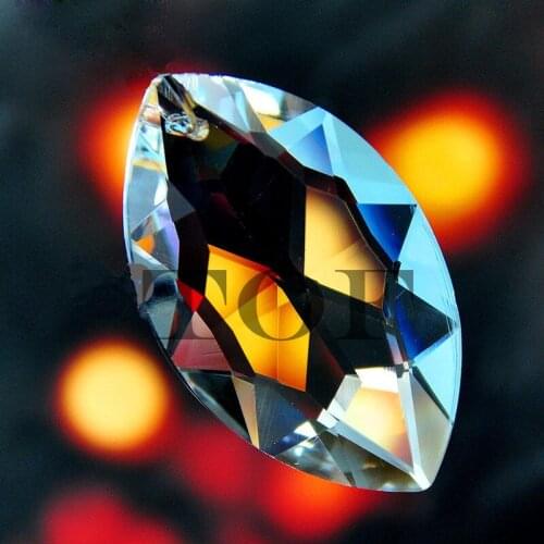 Wholsale Crystal Marquis 50mm Prism Suncatcher Chandelier Faceted Pointed Oval Pendant 2",80Pcs/lot