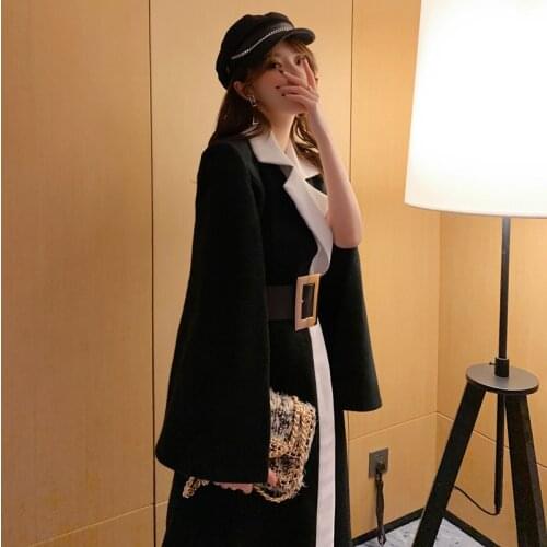 Coat Female Womens Winter Jacket Korean Elegant Wool & Blends Tops Manteau Femme Hiver 2020 Abrigo Mujer ZT5034