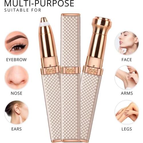 Rechargeable Electric Eyebrow Trimmer Epilator Female Body Facial Shape Hair Removal Mini Painless Razor Shaver
