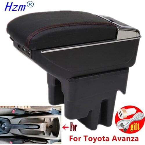 For Toyota Avanza Armrest Box Center Console Modification Accessories Double Raised Cup Holder Ashtray Large Space USB Interface