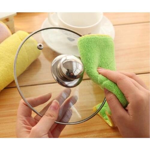 100pcs/lot Microfiber Washing Towel Rnadom Color Magic Kitchen Cleaning Wiping Rags Anti-grease Color Dish Cloths lin4223