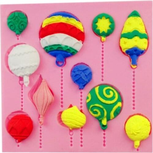Fondant chocolate silicone mold Hot Air Balloon kitchen Baking accessories ball Shape for cake decorating tools T0740