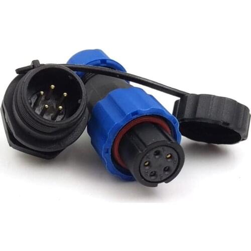 2set Female Plug + Rear install Male Socket SP13 5 Pin Outdoor LED industrial Device IP68 waterproof Plastic Connector