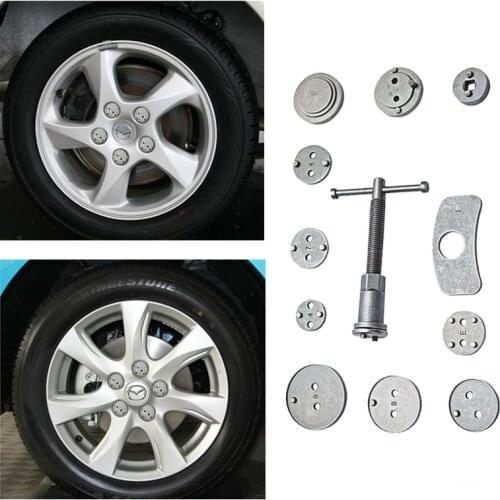 12pcs Universal Car Disc Brake Caliper Wind Back Tool Brake Pad Car Repair Tool with Storage Case NJ88