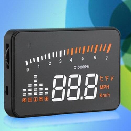 X5 Windshield Project head up display 3" HD screen Multi color Digital speedometer alarm Universal Gps HUD display