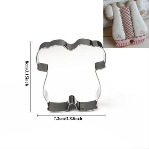 1pcs patisserie reposteria Baby Clothes Metal Cookie Cutters Mold Kids Fondant Cake Tools Biscuit Chocolate Pastry Baking Mould
