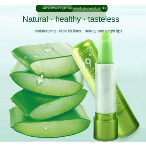 1pcs Aloe Vera Lipstick Color Changing Lip Balm Lasting Moisturizing Moisturizing Waterproof Temperature Change Lip Balm