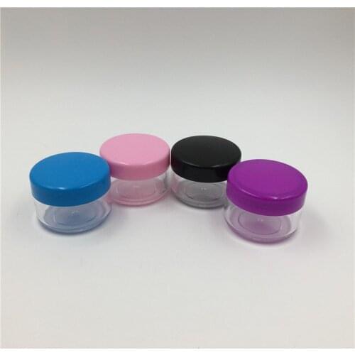 100+2PCS 15ml 15g clear round plastic cosmetic jars, empty cosmetic cream jar 15g, sample plastic jars for cosmetics Container