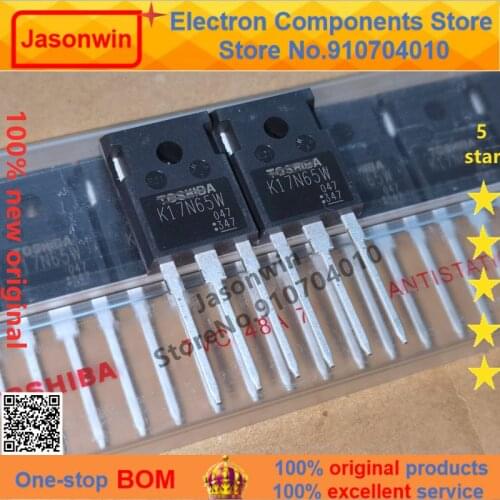 100% nuevo 50 unids/lote original MOSFET TK17N65W K17N65W TO-247 17A650V Transistor