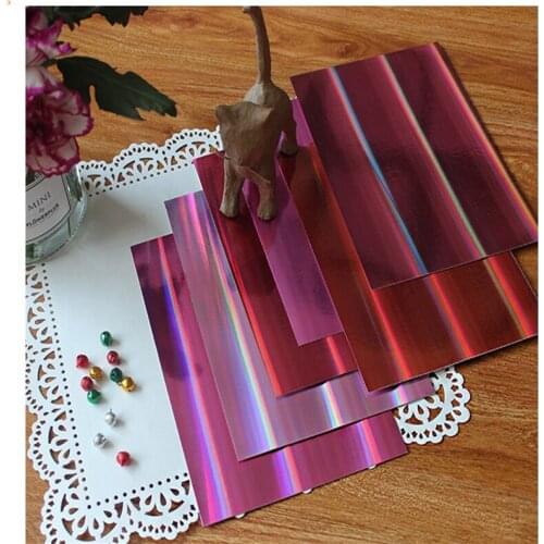 A4 Red Series Laser Color Shades Holographic Berry Shades 250GSM Cardstock Paper Pad Craft for Card Making/Home Deco