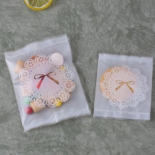 300pcs- 9*11.5/10*13.5/11*15cm Heat Seal Frosted Plastic Pouch Open Top Cake Biscuit DIY Baking Packaging bags