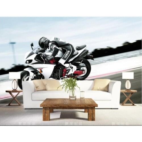 3d wallpaper custom photo any size mural Motorcycle racing tv background decor 3d wall murals wallpaper for living room