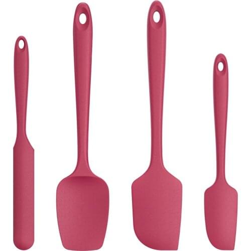 4 Pieces Silicone Spatula Pastry Cooking Spatula Baking Spatula Spoon Cake Butter Silicone Spatula Kitchen Accessories