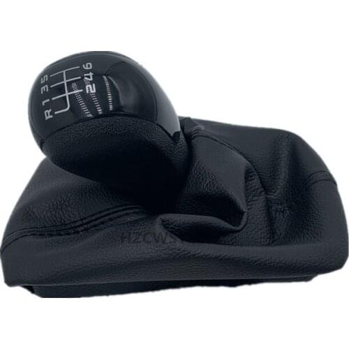 6 speed for Skoda Octavia 2 A5 2004 - 2010 Gearshift with Gaiter Boot Case Shifter Lever Stick Pen Arm Ball Car Gear Shift Knob