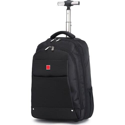 Brand Oxford Shoulder Travel Bags Multifunction Men Business computer Suitcase Wheels 18 inch Hand Carry On Rolling Luggage