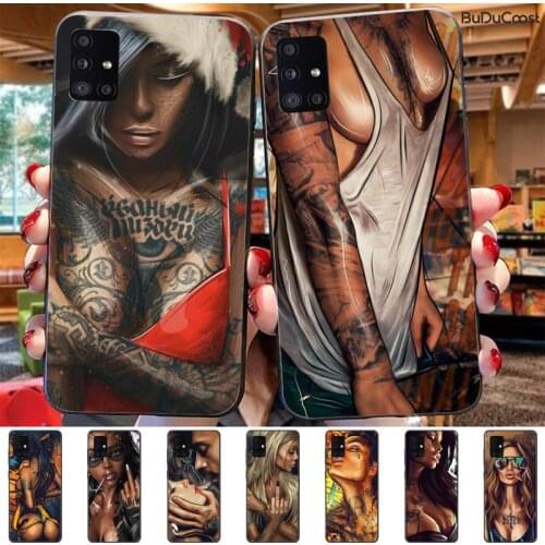 Hot Sexy Sleeve Tattoo Girl Phone Case For Samsung Galaxy A7 8 2018 6 8 Plus A9 2018 A10 20 30 40 50 70