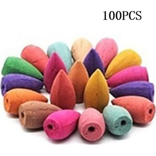 Hot Reverse-flow Incense Tower Incense Mixed Color Incense Fresh Air Incense Burner Supplies Random Color