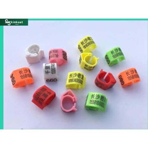 Customized colour plastic electronic ring printing letters year numbers 100pcs
