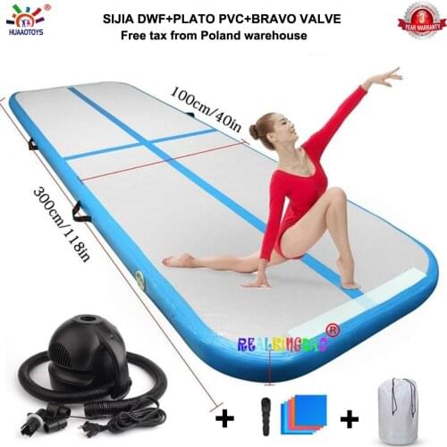 Plato PVC Quality Air track 3m 4m 5m Inflatable Air Tumble Track Olympics Gym Mat Yoga Inflatable Air Gym Air Track Home use