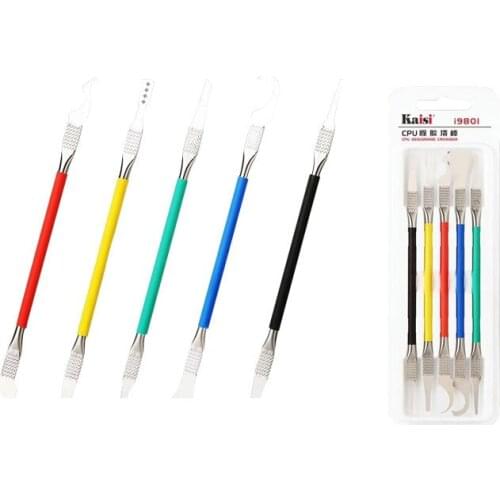Kaisi 5 in 1 i9801 IC Chip CPU Degumming Crowbar Remove Knife Repair Tool For Phone BGA Glue Cleaner Disassemble Tools
