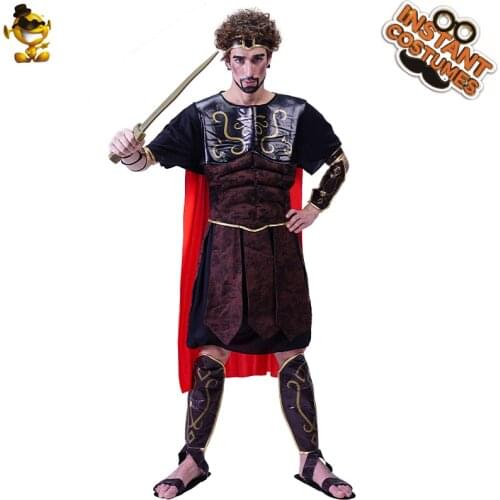 Halloween Cosplay Roman Soldier for Adult Costume Set Christmas Men Ancient Knight Warrior Clothing Purim Mens Family Costume