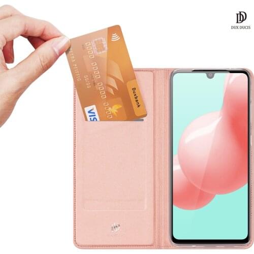 For Samsung Galaxy A41 DUX DUCIS Skin Pro Series Leather Wallet Flip Case Full Protection Steady Stand Magnetic Closure