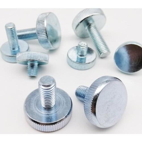 1/2/5pcs M3 M4 M5 M6 M8 M10 DIN653 GB835 Knurl Flat Head Hand Tighten Thumb Screw Curtain Wall Glass Thumbscrew Adjust Toolless