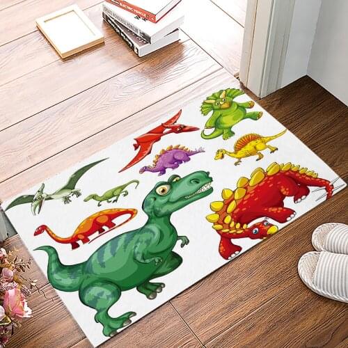 Cartoon Animal Dinosaur Floor Mats for Living Rooms Anti-slip Carpets Kitchen Bathroom Rugs Entrance Doormat