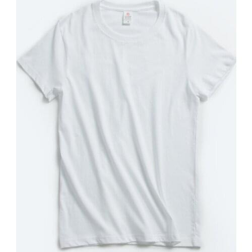 2020 mens cotton short-sleeved t-shirt solid-color round-neck teen Korean version half-sleeve bottom shirt tide